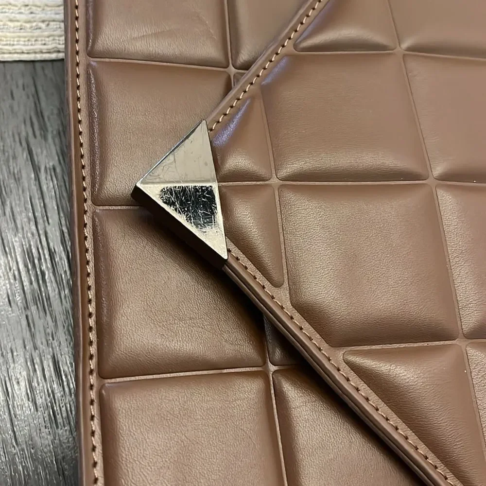 Fashion Rhombus brown quilted‎ crossbody shoulder bag